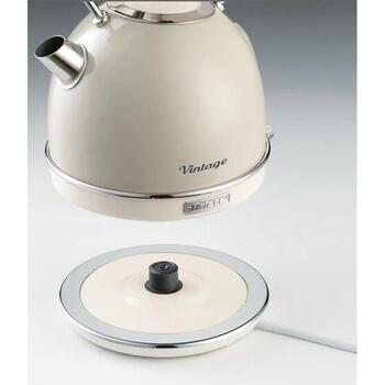 Ariete Vintage чайник A2877/03, 1,7л, 2000Вт, дисковый нагреватель, бежевый, индикатор уровня воды, автоотключение (A2877/03)