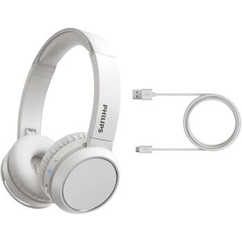 Philips TAH4205WT/00 Bluetooth накладные наушники, 32mm, 20-20000Hz, 32Ω, BT 5.0, 29ч, белый (TAH4205WT/00)