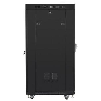 Lanberg 19 дюймовый монтажный шкаф стоящий 27U FF01-8027-12BL, 800mm, 1000mm, замок, LCD дисплей, IP20 (FF01-8027-12BL)