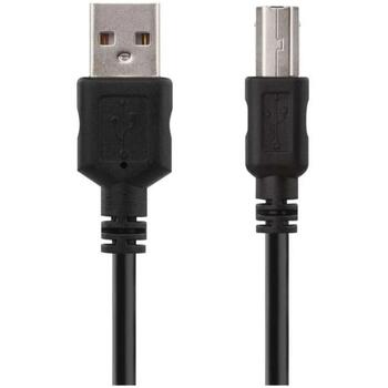 Emos USB кабель S70202, 2м, черный, 1шт в блистерной упаковке, ПВХ, USB 2.0, для зарядки/переноса данных, A разъем – B разъем (S70202)