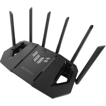 Asus беспроводной маршрутизатор TUF GAMING BE9400 9400 Мбит/с, три диапазона, 4 x 2.5G LAN, поддержка VPN, 6 антенн, черный (TUF GAMING BE9400 (TUF-BE9400))