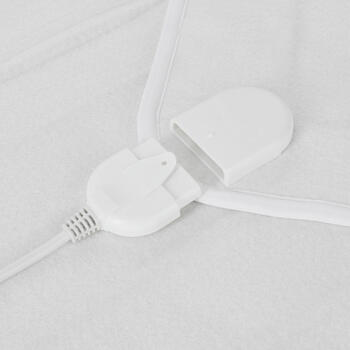 Elektriskā apsildāmā sega 1 personai 4 temperatūras līmeņi mazgājama ar pulti 60 W poliesters balta 80 × 150 cm MS7419 Mesko (MS 7419)