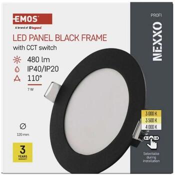 Emos LED светильник NEXXO ZD1323, 7 W, 480 lm, IP40/IP20, теплый/нейтральный белый, круглый, 30 000 часов, 110° угол луча (ZD1323)