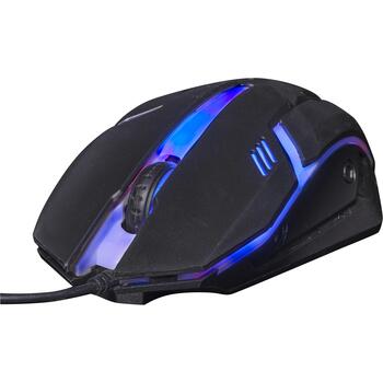 Denver Игровая мышь GMO-403 123020000020, 1000 DPI, 1,5m USB, RGB, оптический сенсор, прочная до 5 миллионов кликов (123020000020)