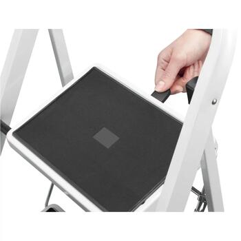 Hailo K40 BasicLine 034397200, salokāms pakāpienu soliņš, 3 pakāpieni, 245cm, tērauds, drošības rokturis (034397200)