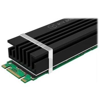 Raidsonic ICY BOX IB-M2HS-70, радиатор для M.2 SSD, 22мм, 70мм, 10мм, черный, алюминиевые ребра, силиконовые термопрокладки (IB-M2HS-70)