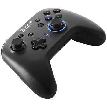 CANYON GP-W3 bezvadu spēļu kontrolieris PC Android Nintendo PS3 2.4GHz vibrācija kustības sensors CND-GPW3 melna (CND-GPW3)
