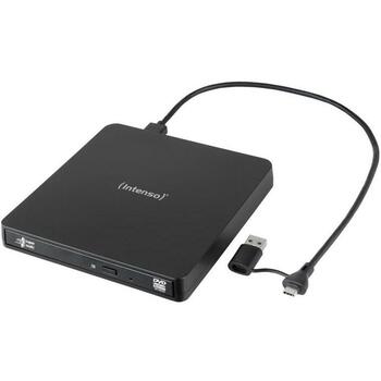 Intenso DVD RW 5401400, USB 3.2 Gen 1, 24x CD, 8x DVD+R, 8x DVD-R, 5x DVD-RW, черный, фронтальная загрузка, 1 шт (5401400)