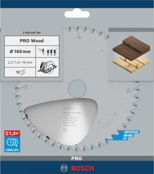Ripzāģa disks 160x16mm Speedline Wood, Rokas ripzāģiem PRO WOOD RIPZĀĢA ASMENS, 2608640784, BOSCH (2608640784)