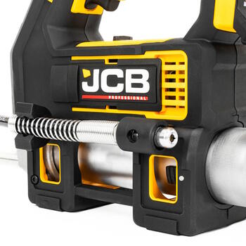JCB JCB-18PGG-VS Professional 18V аккумуляторный шприц для смазки для обслуживания техники и узлов переменная скорость картридж 400г гибкий шланг (JCB-18PGG-VS)