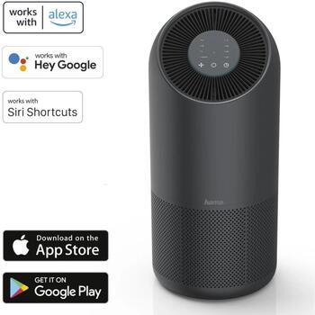 Hama Очиститель воздуха 00186437, 320м³/ч, 80м², 3-ступенчатый фильтр, Wi-Fi, поддержка умного дома (00186437)