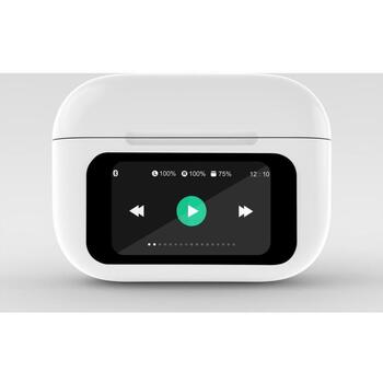 Gembird наушники TWS-LCD-ANC-01-W BT 5.3, ANC, 20-20000 Гц, 8 ч воспроизведения, USB Type-C, 300 мАч батарея (TWS-LCD-ANC-01-W)