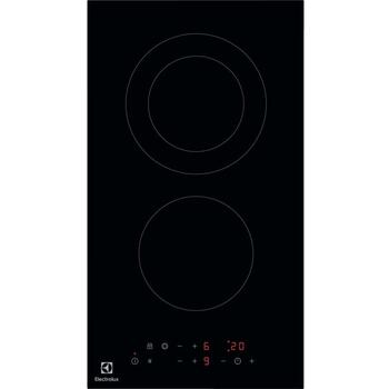 Electrolux Plīts virsma LHR3233CK, 2900 W, 2 riņķi, 120/180mm, 145mm, taimeris, bērnu drošības slēdzene, automātiskā izslēgšanās (LHR3233CK)