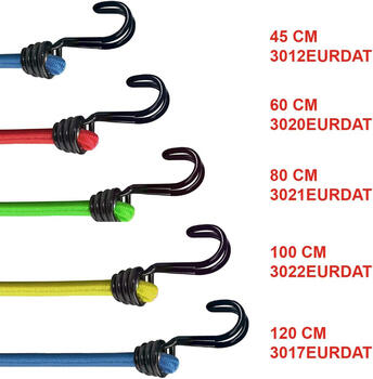 Gumijas trosīte kravas nostiprināšanai 2 gab. 1000 mm / 8 mm 3022EURDAT MASTERLOCK (3022EURDAT)