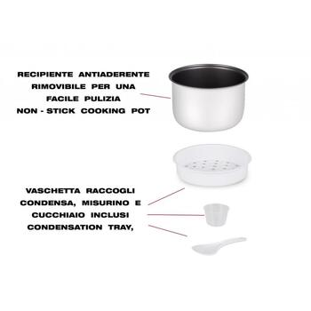 Beper Пароварка для риса P101VAP002, 400W, 1л, антипригарный алюминий, паровая подставка, функция поддержания тепла (P101VAP002)