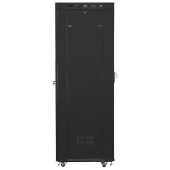 Lanberg монтажный шкаф 19 42U 600x800 FF01-6842-23BL, 93кг, 600мм, 2097.5мм, 800кг, IP20, перфорированная дверь, LCD дисплей (FF01-6842-23BL)