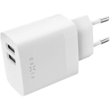 Fixed зарядное устройство, FIXC17N-2U-WH, 17W, 5V, 2xUSB, 1x евроразъем, 3.4A (FIXC17N-2U-WH)