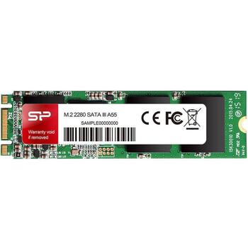 Silicon Power SSD диск A55 SP256GBSS3A55M28, 256GB, 460MB/s, 450MB/s, 125TBW, 80mm, 22mm, 3.5mm (SP256GBSS3A55M28)