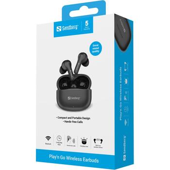 Sandberg Bezvadu austiņas 126-51, 40g, Melna, 104dB, 16Ω, Bluetooth, 20Hz-20KHz, Iebūvēts mikrofons, 20-24h atskaņošanas laiks (126-51)