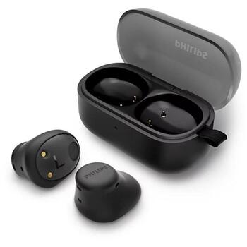 Philips TAT2149BK/00 bezvadu in-ear austiņas, melnas, Bluetooth 5.4, IPX4, 10mm, 6h+8h, USB-C, skārienvadība (TAT2149BK/00)