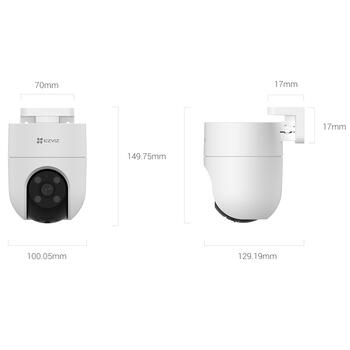 Ezviz H8C CS-H8C-3MP, 3MP 2K, 350°/80°, 30м, IP65, H.265, MicroSD до 512GB, 2.4GHz, DC 12V, белый (CS-H8C-3MP)