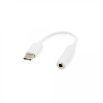 Sbox Аудио адаптер AD.TYPEC-3.5mm, USB Type-C - 3.5 mm Jack, 0.06m, белый, 3.5 мм женский, USB-C мужской (AD.TYPEC-3.5mm)