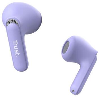 Trust austiņas Yavi 25299 Bluetooth, 20-20000 Hz, 2 mikrofoni, 6 h akumulatora darbības laiks, 23 h ar uzlādes korpusu, rozā (25299)