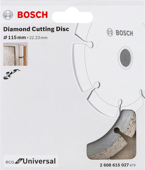 Mazām leņķa slīpmašīnām ECO FOR UNIVERSAL SEGMENTĒTAIS DIMANTA GRIEZĒJDISKS, 2608615027 BOSCH (2608615027)