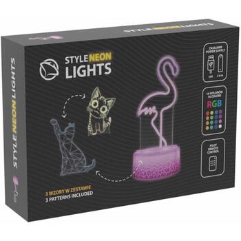 Manta SNL119RGB LED lampa, 3D dzīvnieku dekorācija, 5W, 5V, USB-C, 3xAA, 16 krāsas, tālvadība, 2m vads (SNL119RGB)
