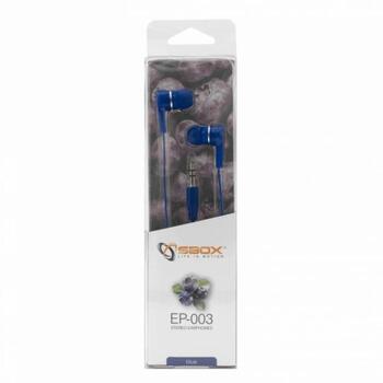 Sbox EP-003BL Blue, проводные наушники, 18-20000 Гц, 32 Ом, 116 дБ, 3.5 мм, 1.2 м, стерео, синий (EP-003BL)