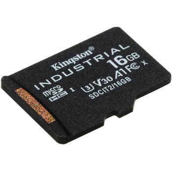 Kingston microSDHC карта SDCIT2/16GB, 16 ГБ, UHS-I, 100 МБ/с, 80 МБ/с, A1, V30, U3, SD адаптер (SDCIT2/16GB)