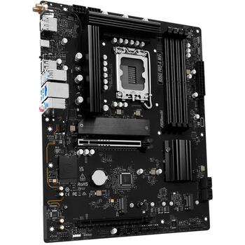Asrock Dēlis B860 PRO-A WIFI, DDR5-SDRAM, 256 GB, 4 DIMM, 1 M.2, 4 SATA III, 2.5 Gb/s LAN, Wi-Fi 6E, RGB LED (B860 PRO-A WIFI)