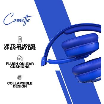 Skullcandy Наушники S5CSW-M712, 22ч, 30Ω, Bluetooth 5.0, Микрофон, Cobalt blue, Складные, 3.5mm кабель (S5CSW-M712)