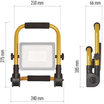Emos LED прожектор ILIO ZS3332, 31 W, 2800 lm, 220–240 V, 130 mA, IP44, 110°, 4000 K, алюминий, пластик (ZS3332)