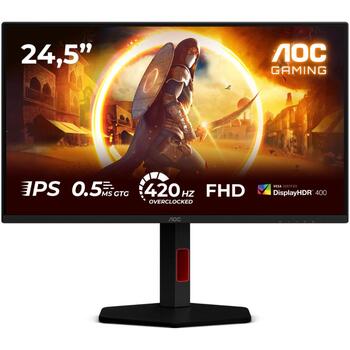 AOC LED монитор 25G4KUR, 1920 x 1080, 420 Гц, 1 мс, 2xHDMI, 400 кд/м², 1000:1, 5 USB, VESA 100x100, HDR (25G4KUR)