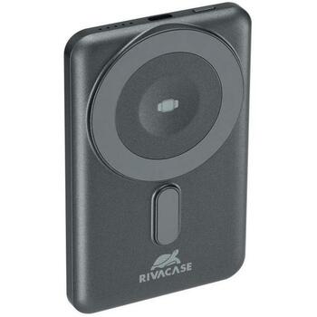 Rivacase Power Bank VA2607, 5000mAh, 15W беспроводная зарядка, 22.5W, 2 кабеля, встроенная подставка, зарядка iWatch (VA2607)