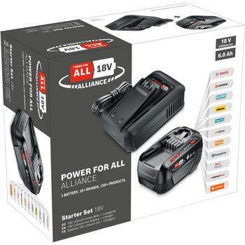 Bosch Sākuma komplekts AL18-44 1600A032A8, 18V, 6,0Ah, Li-ion, 4,4A, 87min, POWER FOR ALL (1600A032A8)