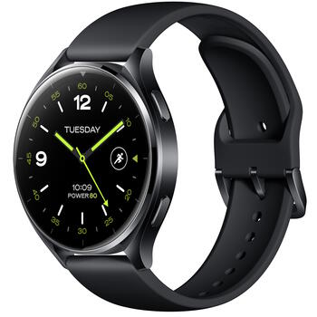 Viedpulkstenis ar alumīnija sakausējuma korpusu, Google Pay atbalstu un ūdensizturīgu dizainu Watch 2 Black BHR8035GL Xiaomi (BHR8035GL)