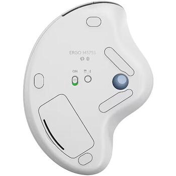 Logitech ERGO M575S Bezvadu Trackball Pele 910-007030, 2000 DPI, 5 pogas, Bluetooth, USB, 10 m bezvadu diapazons (910-007030)