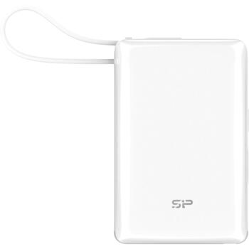 Silicon Power Портативный аккумулятор CP10 SP10KMAPBKCP101W, 10000 mAh, Li-Ion, Белый, Время зарядки 3 часа (SP10KMAPBKCP101W)