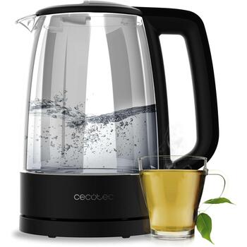 Cecotec Чайник ThermoSense 320 Clear 169, 2200 W, 1.7 L, стекло, 360° поворотная база, черный/прозрачный (169)