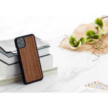 Man&Wood Чехол для смартфона M8323B, 6.5, натуральное дерево, поликарбонат, Apple iPhone 11 Pro Max, черный грецкий орех (M8323B)