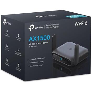 TP-Link TL-WR1512X дорожный маршрутизатор, AX1500, 802.11ax, 1x RJ-45, 10/100/1000 Mbit/s, VPN, родительский контроль, QoS (TL-WR1512X)