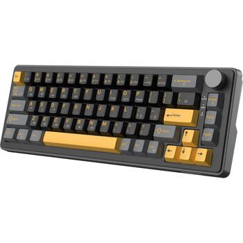 White Shark EXCALIBUR M GK-009151, 67 taustiņu mehāniskā tastatūra, 65%, melna, 4000mAh, Bluetooth, RF 2.4GHz, USB, 1.8m, RGB (EXCALIBUR-M-B-US)