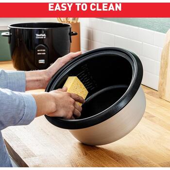 Tefal RK103811 Classic 2 рисоварка, 600 Вт, 5 л, 3 программы, черный, корзина для пароварки, поддержание тепла (RK103811)