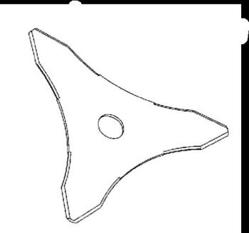 Нож 230 мм, 3,0 мм, 25,4 мм, ECHO, P021014310, Трехлезвийный нож подходит для Echo SRM-220ES, SRM-222ES, SRM-265TES (P021014310)
