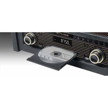 Muse Проигрыватель винила MT-115W, 20Вт, CD, USB, Bluetooth, FM радио, 33/45/78 об/мин, деревянный корпус (MT-115W)