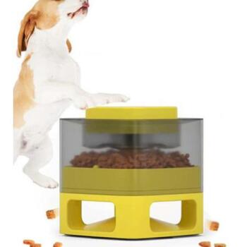 Doggy Village Suņu vai kaķu barības dozators MT7130Y, 170x185x170mm, ABS, mehāniskais dozators, ūdensizturīgs (MT7130Y)