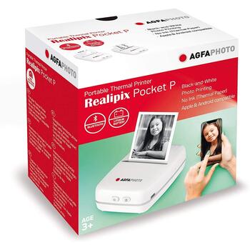 Agfa Photo Realpix карманный принтер APOCPWH, 100mm, 57mm, 30mm, 203dpi, Bluetooth, Li-ion аккумулятор (APOCPWH)