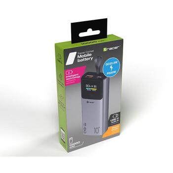 Tracer Lādētājs TRABAT47642, 10000 mAh, 22,5 W QC, 20 W PD, 1 x USB-A, 1 x USB-C, 3 uzlādes savienojumi, 4 šūnas (TRABAT47642)